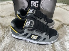    NIB DC Stag Casual Low Top Skate Shoes Men's Size 9.5- Gray/Yellow Fast Ship 