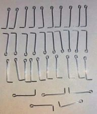 HO Stanchions for Hand Rails, 1/2 inch, Steel, Silver  35 Piece LOT. US only