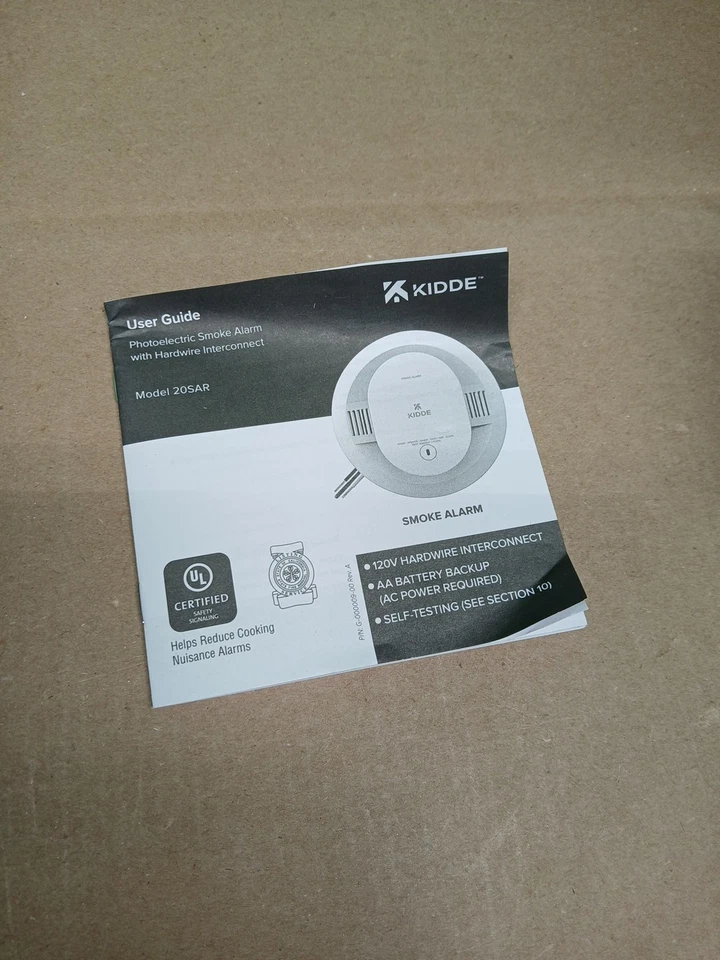 Detector de Alarma de Humo Kidde Modelo 20SAR Cableado Duro, Batería, Paquete de 4 NUEVO SIN CAJA Foto 4 de 4