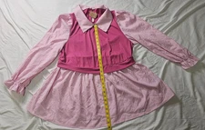 SHEIN Curve Women’s 3XL Long Sleeve Pink Stripe Mock Neck Top