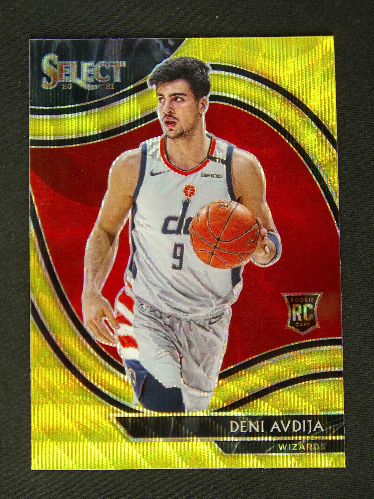 2020-21 Panini Select Deni Avdija #292 Courtside RC Rookie Gold Wave