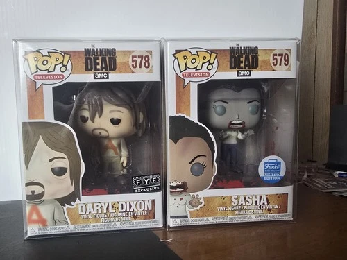 Funko Pop! Television The Walking Dead. Daryl Dixon 578 and Sasha 579 HTF.