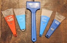 Vintage Ice Scrapers. Goodyear. Osrow. Hoppy. Weller. Lot Of 5.