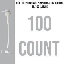Light-Duty Gallon Pump Dispenser, 38/400, for Most Gallon Bottles 100 Count