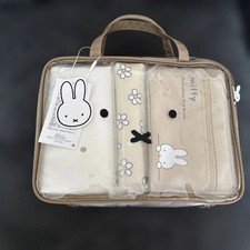 Miffy Dick Bruna Travel Pouch Set 4pcs Clear Bag Cosmetic Case Hapi tas NEW