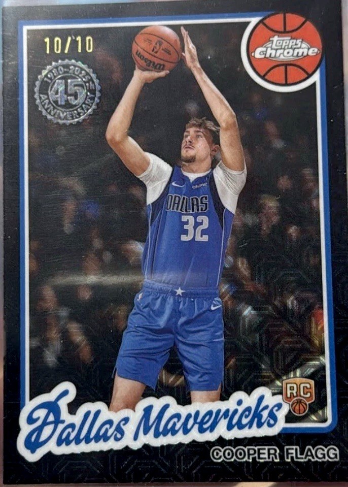 2025-26 Topps Basketball Cooper Flagg Black Chrome Rookie RC /10 