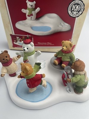2002 HALLMARK HOLIDAY HILL SNOW BEAR CLUB COLLECTION COMPLETE Christmas 