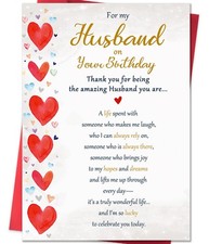 Beixian Funny Birthday Card Gifts for Husband from Wife, 5x7 inches, BX281
