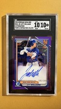 2024 Bowman Chrome Jett Williams Purple Mojo Refractor Auto /199 SGC 10/10 💎