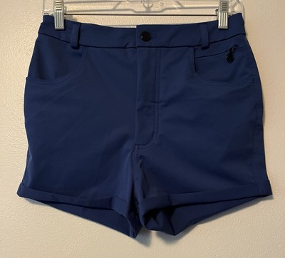 Lululemon Get It On Shorts Women s Size 8 Stretch Casual Cuffed Hem Blue W7A60S
