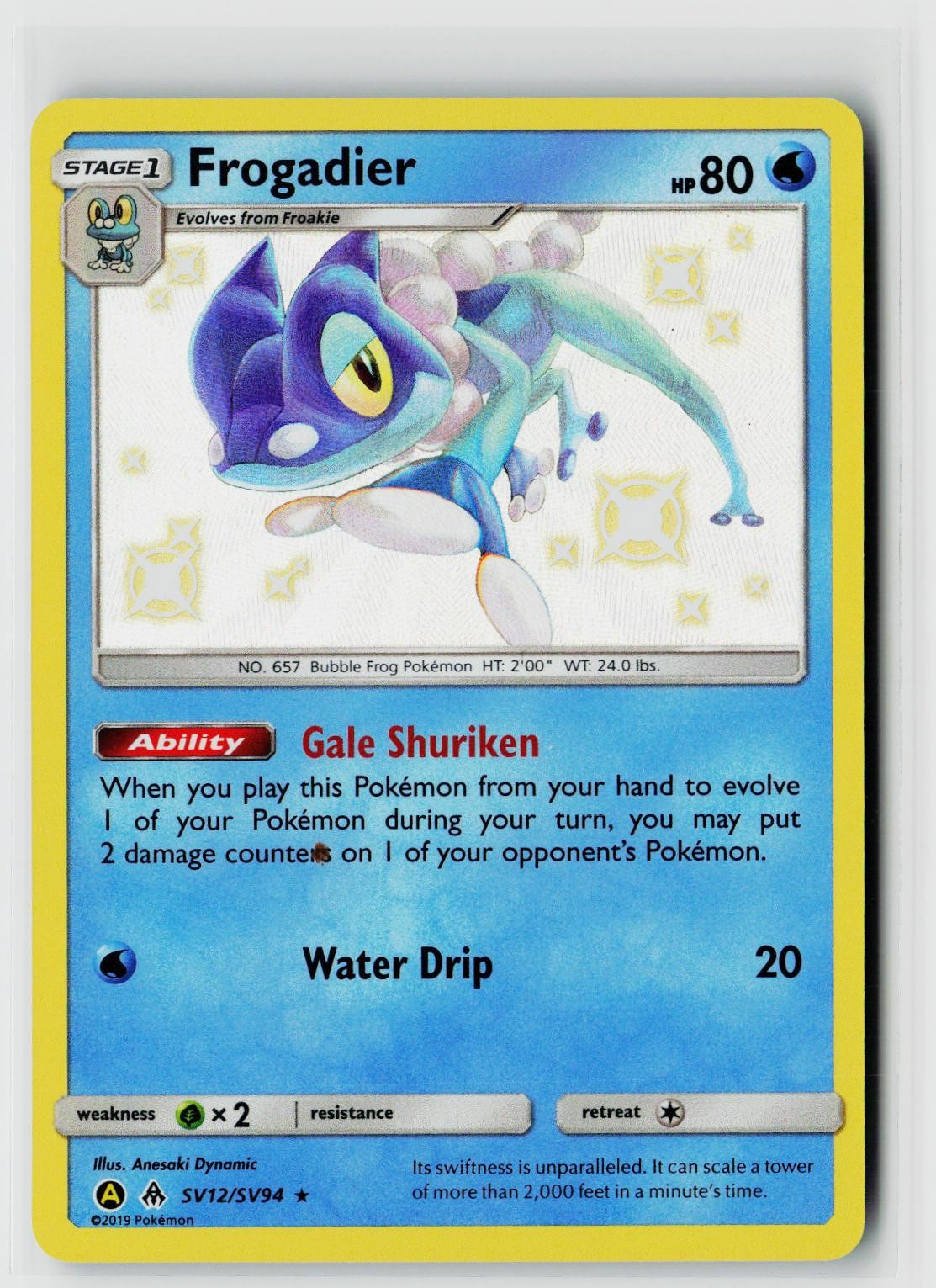 Pokemon Hidden Fates: Shiny Vault #SV12/SV94 Frogadier