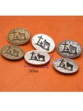 10pcs Vintage Biker Christian Cowboy Prayer Horse Leathercrafts Belt Bag Concho