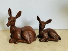 Red mill Mfg. sculptured out of Crushed pecan shells and resin. Deer and fawn