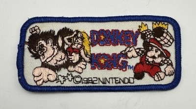 Vintage 1982 Donkey King Nintendo Embroidered Patch Iron-On/ Sew-On