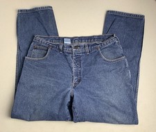Lands' End Men's 36 Waist Denim Jeans USA Made Cotton Work Pants Preowned