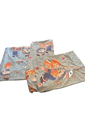 Vtg Raggedy Ann Andy 3 Piece Twin Bedsheet Set Bobbs Merrill Fabric Retro
