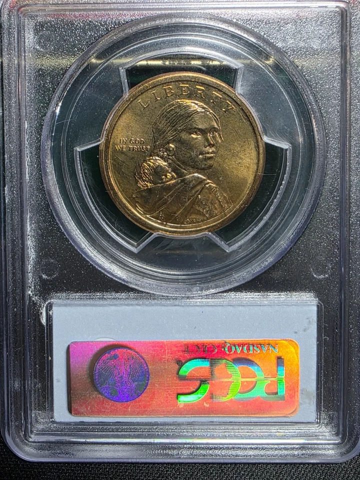 2009 PCGS MS66 Double Struck Native American Sacagawea Dollar Mint Error Wow! - Image 2 of 4