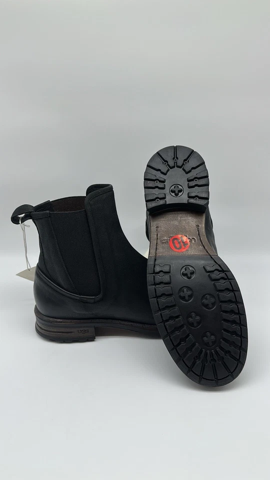 Botas negras al tobillo de cuero UGG Collection Renzo Chelsea para hombre talla 10 DE COLECCIÓN NUEVAS Foto 3 de 4