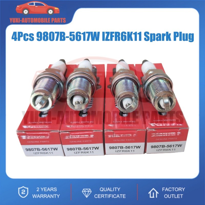 Genuine Set of 4 9807B-5617W IZFR6K11 Iridium Spark Plug Fit Accord MDX Honda