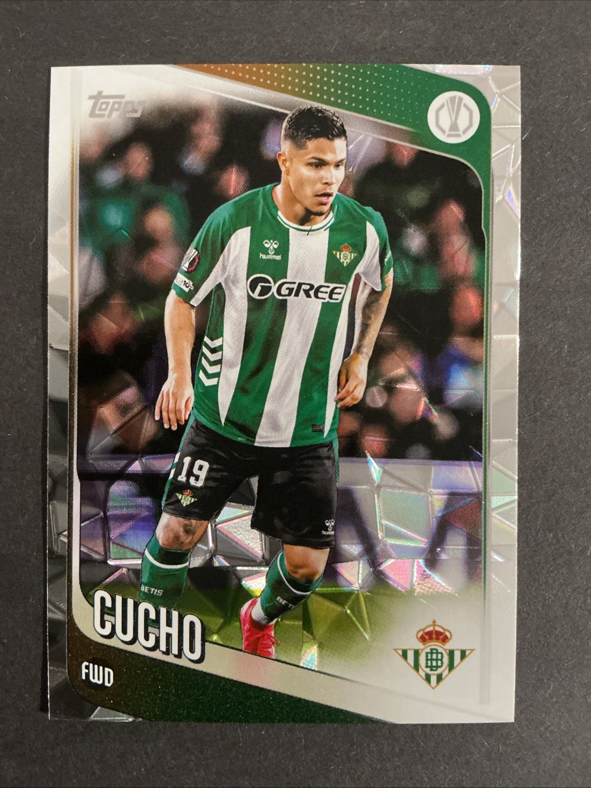 2025-26 Topps UEFA Club Competitions Cucho #51 Diamante Foil Real Betis Balompie