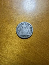 1858 S Seated Liberty Silver Dime Very Good   17459