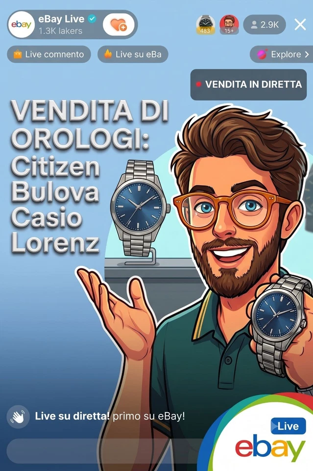 Vendita orologi Citizen, Bulova, Lorenz, Casio