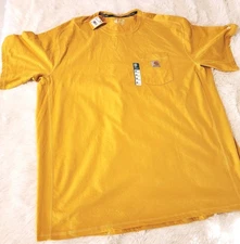 Carhartt Force Men’s M Yellow Pocket T-Shirt TK4616- 2XL Relaxed Fit Workwear NW