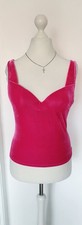 Samt Top rosa pink Samttop Größe 80 C M  evtl S Trägershirt