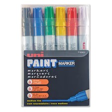 Uni-Paint 63631 Industrial Marker, Medium Point, Pk12