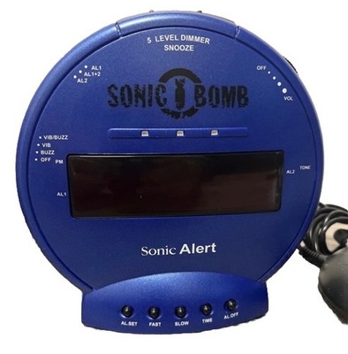  Sonic Bomb Extra Loud Alarm Clock with Bed Shaker   Ideal for Heavy Sleepers 