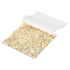 5 Sheet Gold Leaf Sheet, 5.5"x5.5" Booklet Paper,Baby's Breath