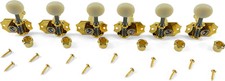 Kluson 3 Per Side Prestige Series Vertical Mount Open Bronze Gear Tuning Mach...