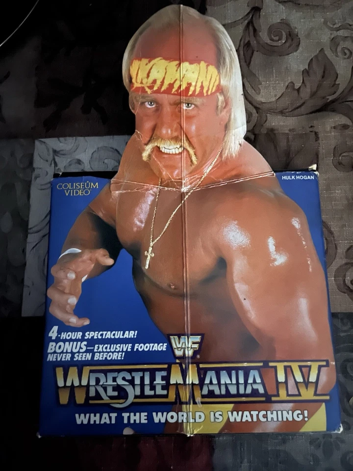 WWF Wrestlemania IV (VHS, 1988) Wrestling WWE WCW Hulk Hogan Andre The Giant  - Image 2 of 4