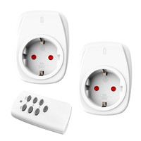Hbn 2X Funksteckdosen Mit 1 Fernbedienung, 16A/3.680W Ferngesteuerte Stecker Set