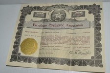 Petroleum Producers Of Fort Worth 1922 Texas 20 Shares Lager Zertifikat (AYK16)