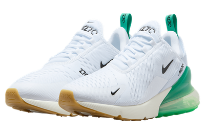 Women's Nike Air Max 270 White Black Summit Stadium Green AH6789