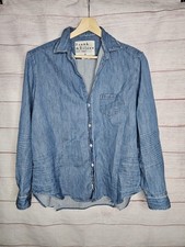 Frank Eileen Eileen Relaxed Button-Up Shirt Vintage Stonewashed Indigo Sz M