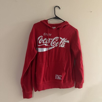Enjoy Coca-Cola Red Hoodie - 'Coke adds life.' Slogan