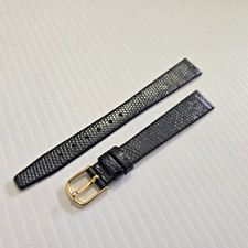 Hadley-Roma LS971 14L Watch Strap Women's Genuine Java Lizard Black
