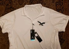 New Women's Antigua Philadelphia Eagles Shirt White Polo Size 3X 3XL NWT