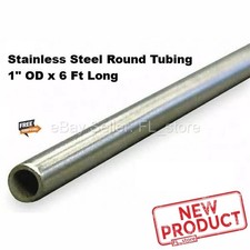 Stainless Steel Round Tubing 304 1" OD x 6 ft. Welded 0.902" Inside Dia.