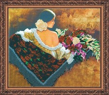 Bead Embroidery Kit "Senorita" Stitching Handmade Beadwork