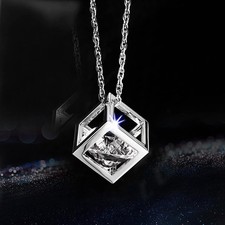 Diamond Cube Car Rear View Mirror Charms, Crystal Rhinestone Cube Clear