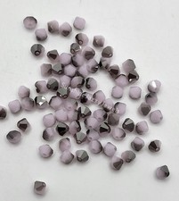 24pc Swarovski Crystal Rose Alabaster Satin 4mm Faceted Bicone Beads