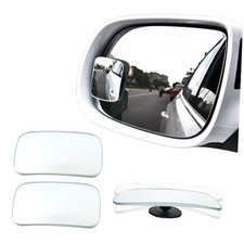 2PCS Blind Spot Mirror, Rectangular HD Glass Frameless Convex Rear Rectangle