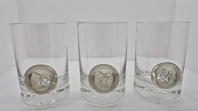 3 Stück Rosenthal Siegelglas Phönix Höhe ca. 9,8 cm Ø ca. 6,2 cm