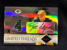 2/4 Brett Favre 2004 Leaf Limited Threads Game Worn Jersey Auto Packers