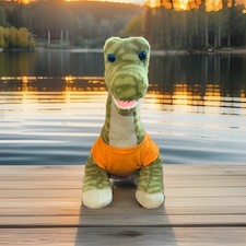 Vtg Build A Bear Large Brachiosaurus Wearing BAB Bad To The Bone Shirt! EUC 24&rdquo;