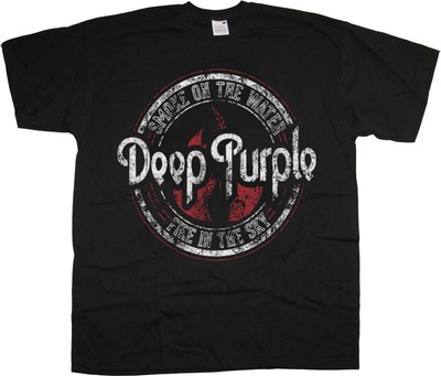 Deep Purple Smoke on the Water Design Rock lizenziert T-Shirt Herren