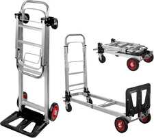 2 in 1 Convertible Folding Hand Truck Heavy Duty Hand Dolly Cart 450lbs Load